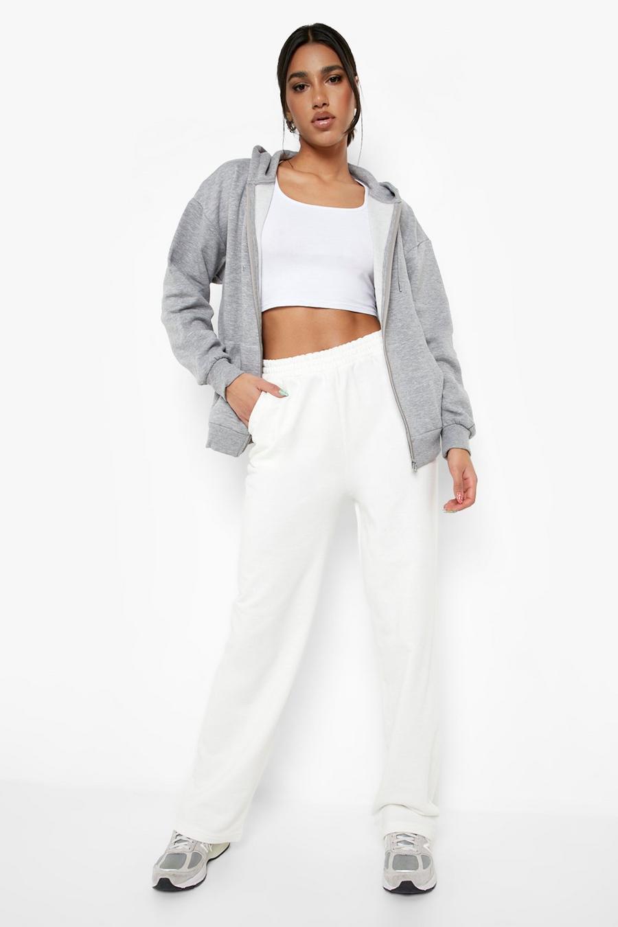 Ecru Tailored Slouchy Track Pants image number 1