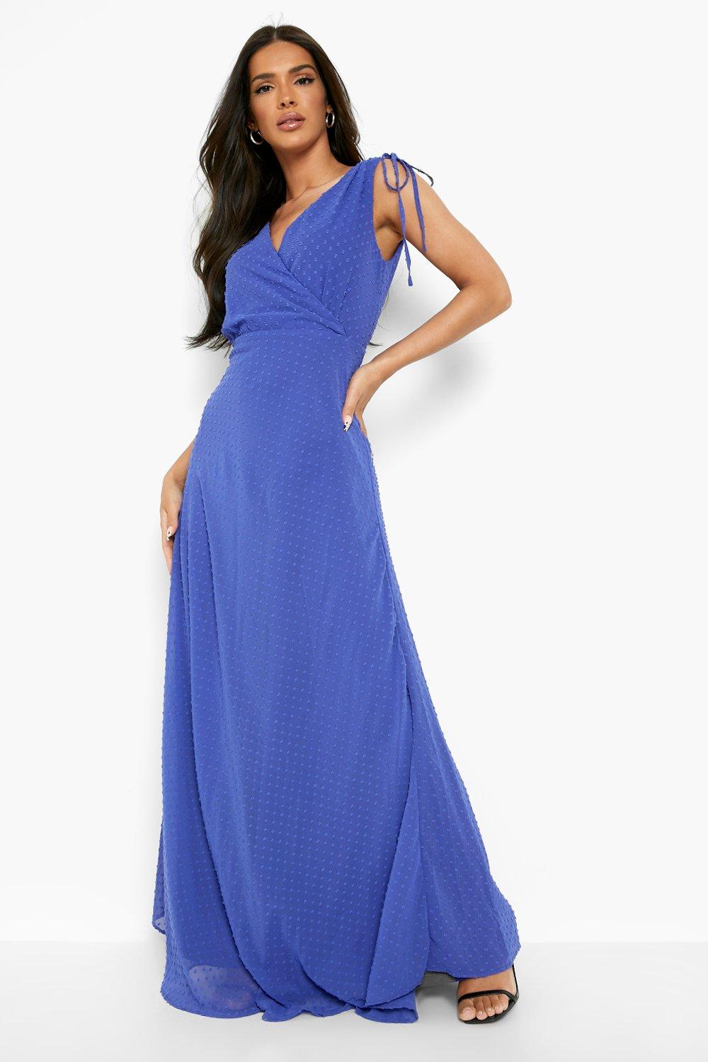 royal blue wrap maxi dress