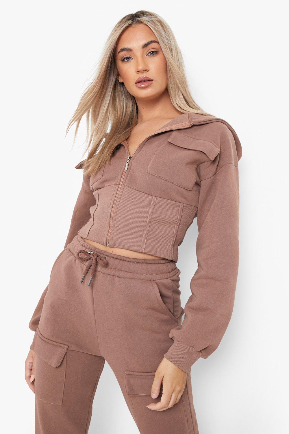 boohoo corset tracksuit