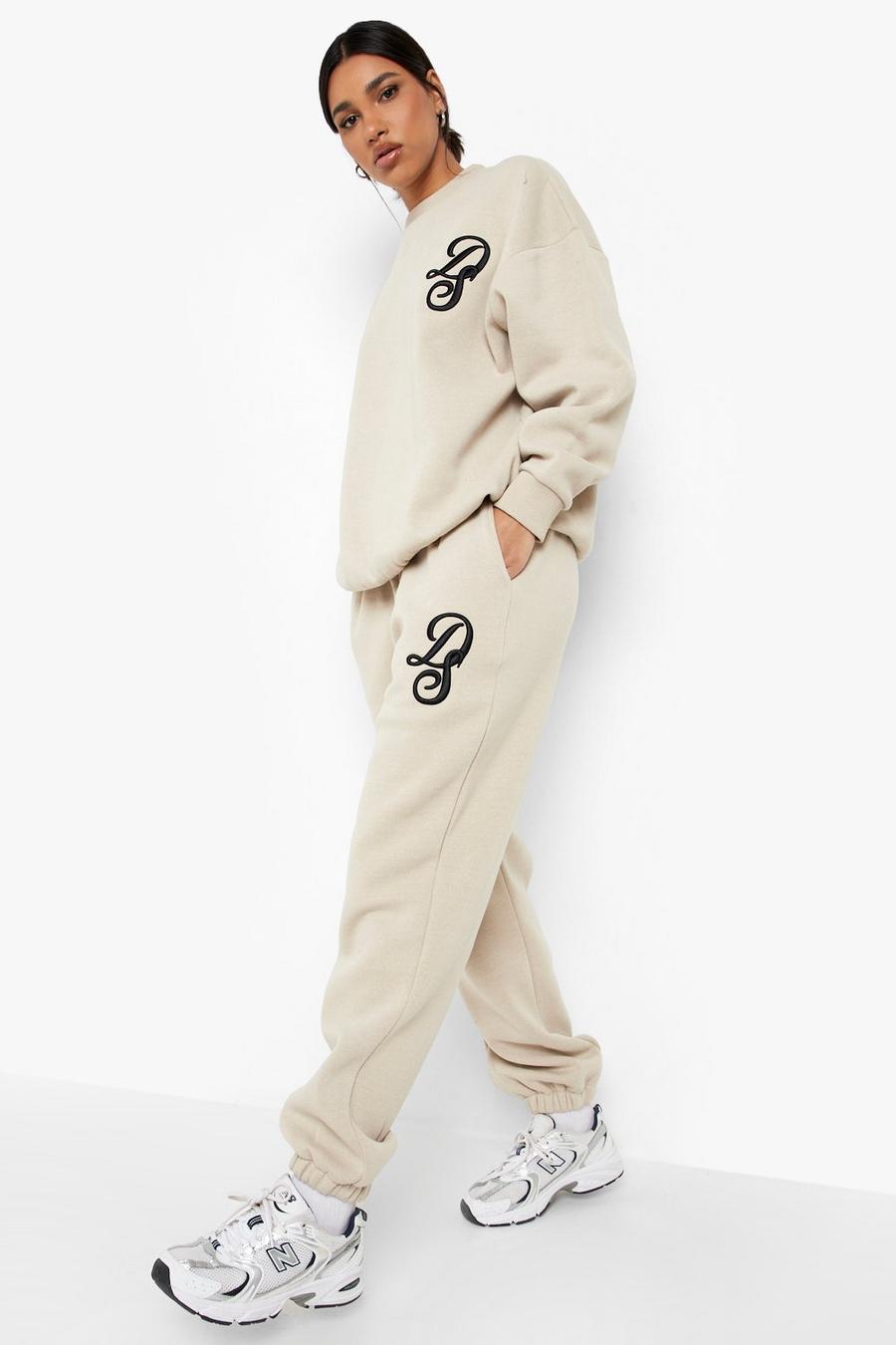 Stone beige Ds Oversized Sweater Tracksuit