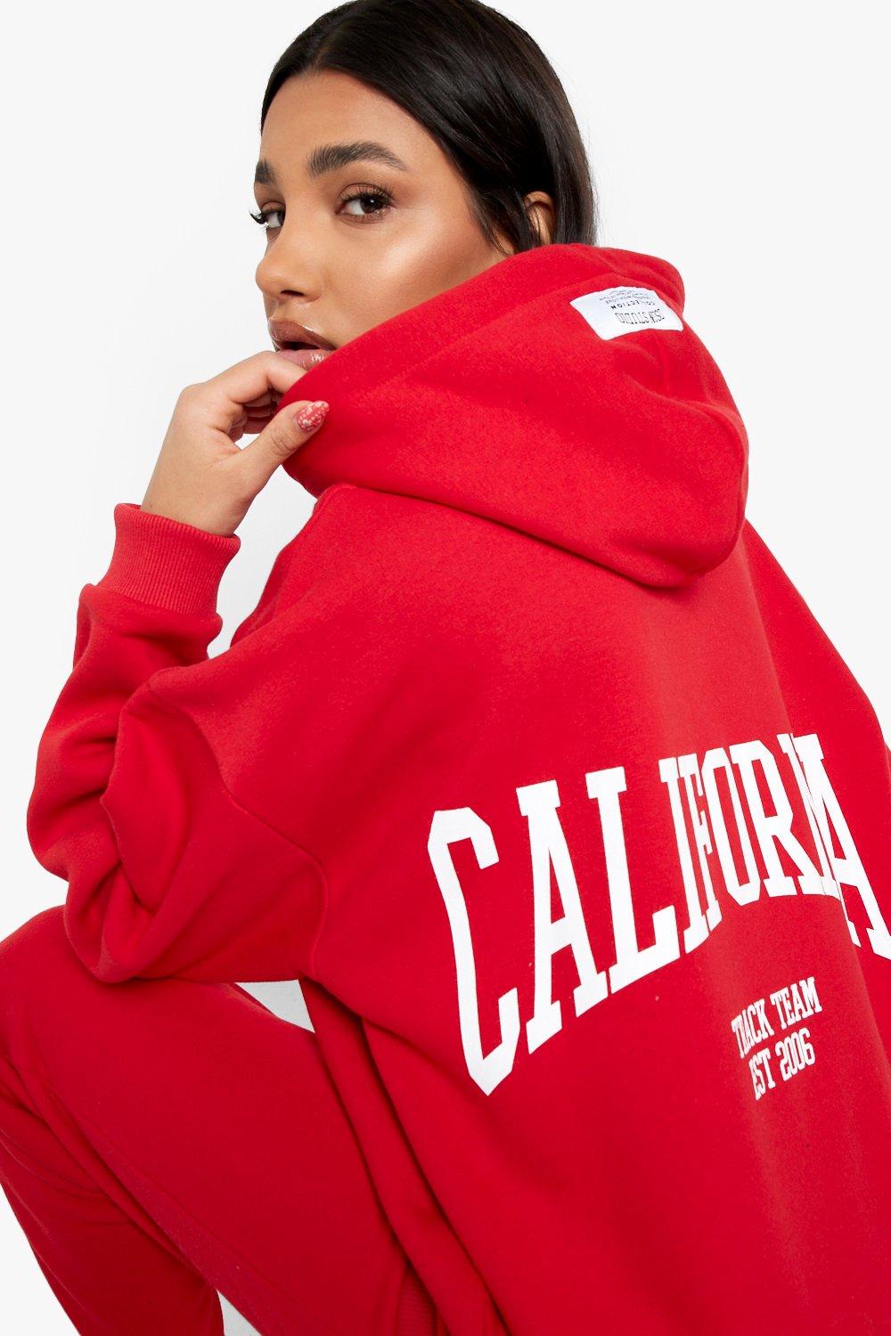 Red hot sale boohoo tracksuit