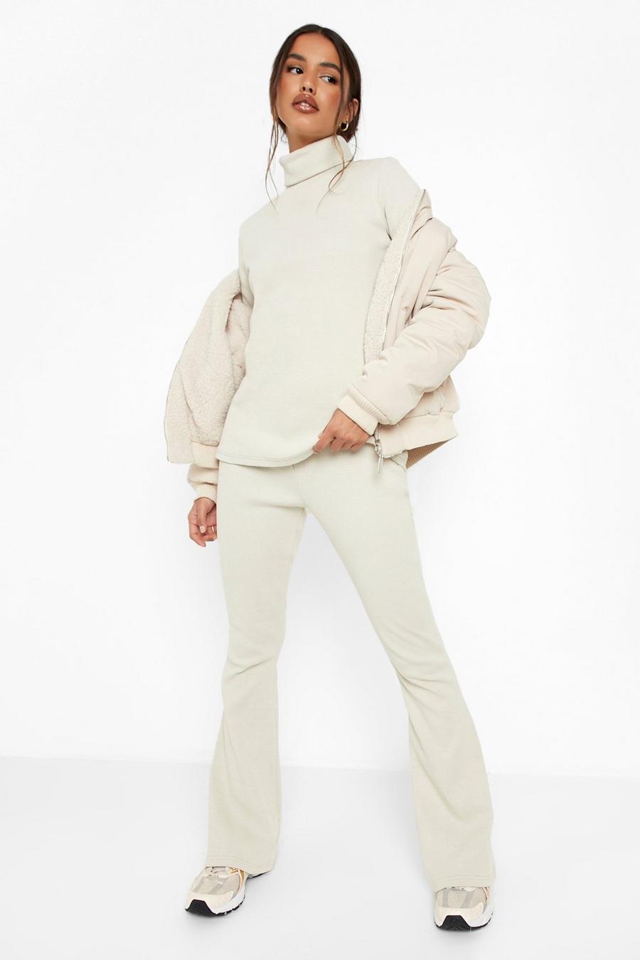 Stone Rib Roll Neck Wide Leg Tracksuit image number 1