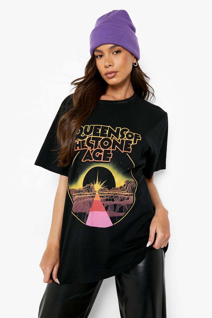 Oversize T-Shirt mit Queens Of the Stone Age Print, Black image number 1