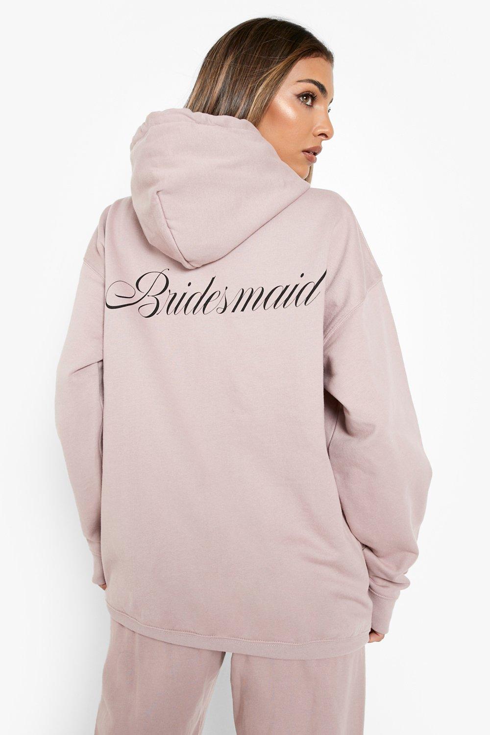 Bridesmaid Slogan Hooded Tracksuit