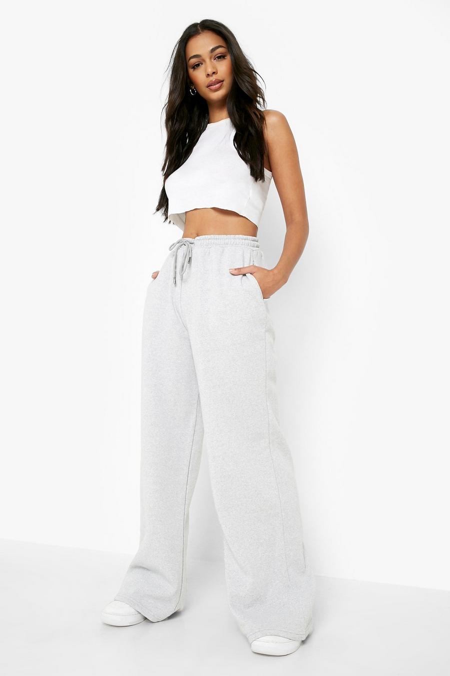 Ash grey Recycled Wide Leg Track Pants image number 1
