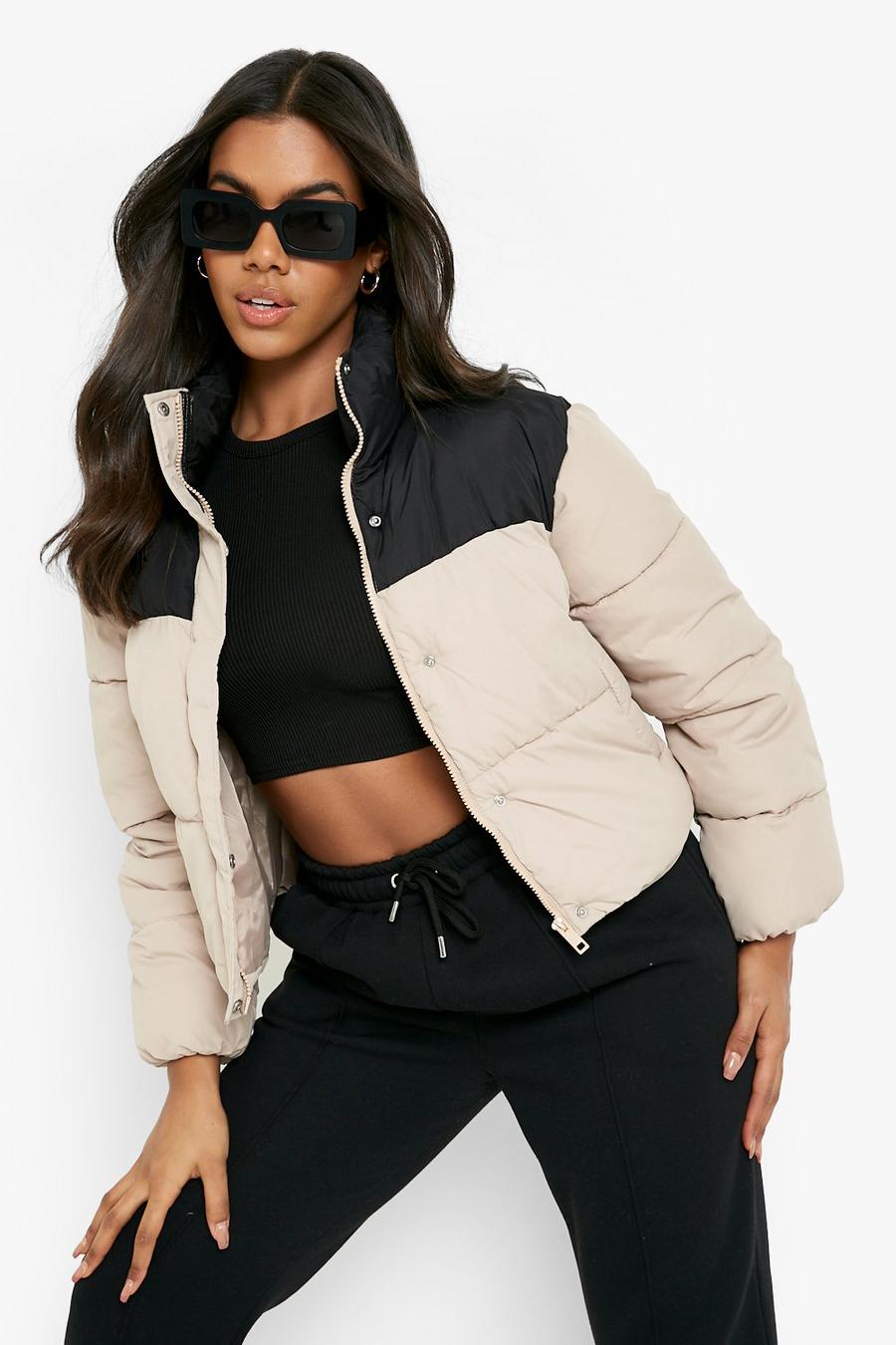 Stone Colorblock Puffer Jacket image number 1