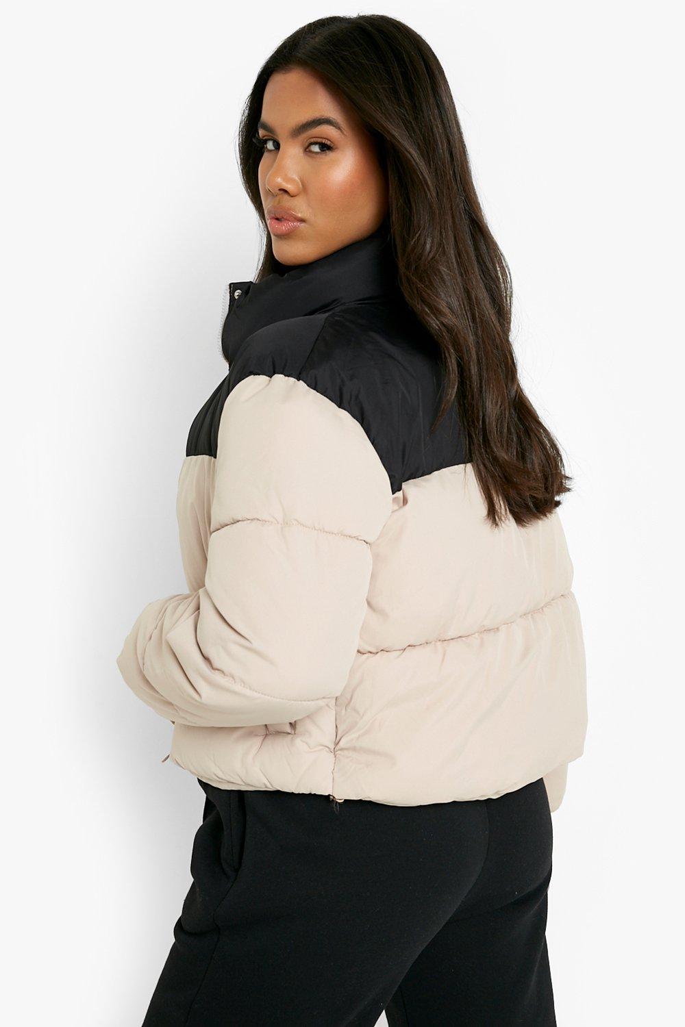 beige womens puffer coat