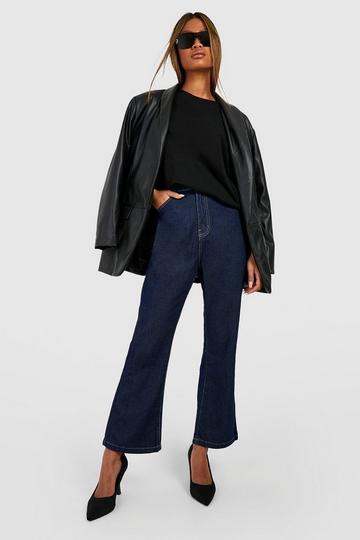 Basics Mid Rise Kick Flared Jeans indigo