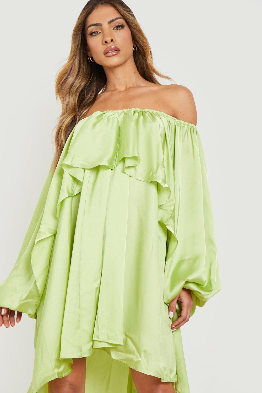 Lime green shop swing dress