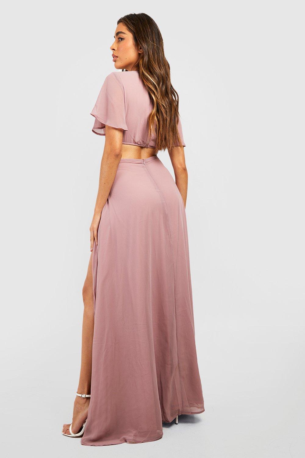 Chiffon cut out clearance dress