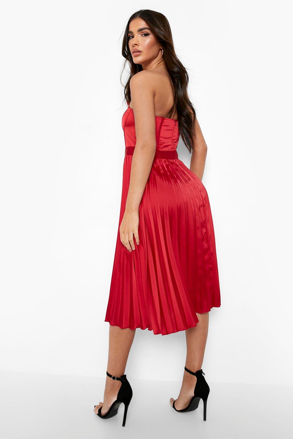 Lipsy pleated hotsell waist midi dress