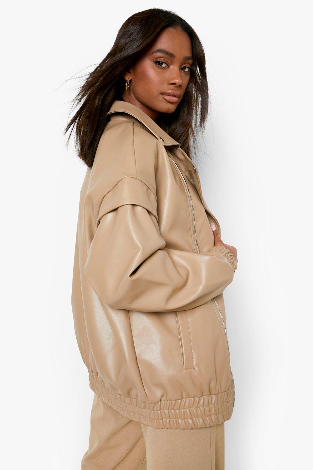 Beige oversized jacket hotsell