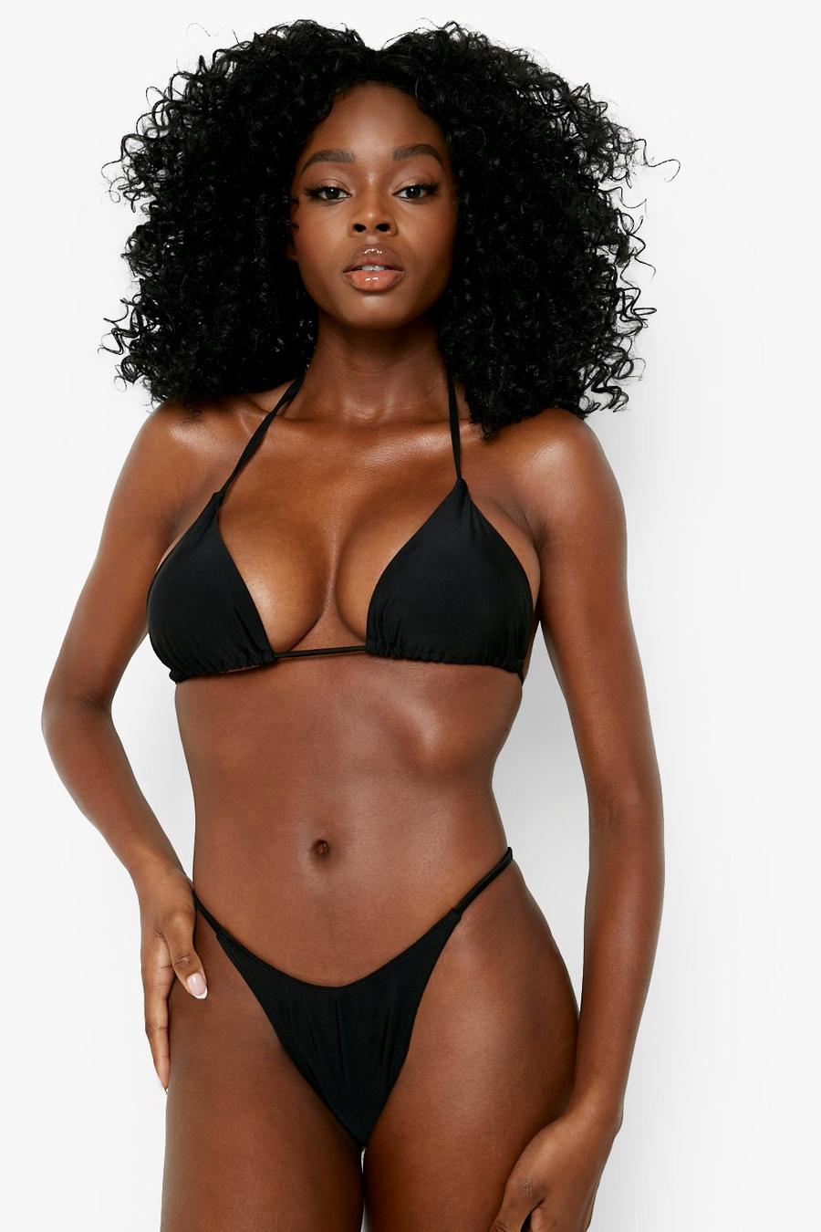 Slip bikini a tanga , Black image number 1