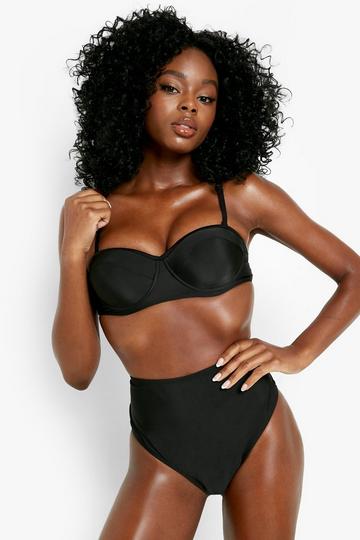 Padded Bandeau Bikini Top black