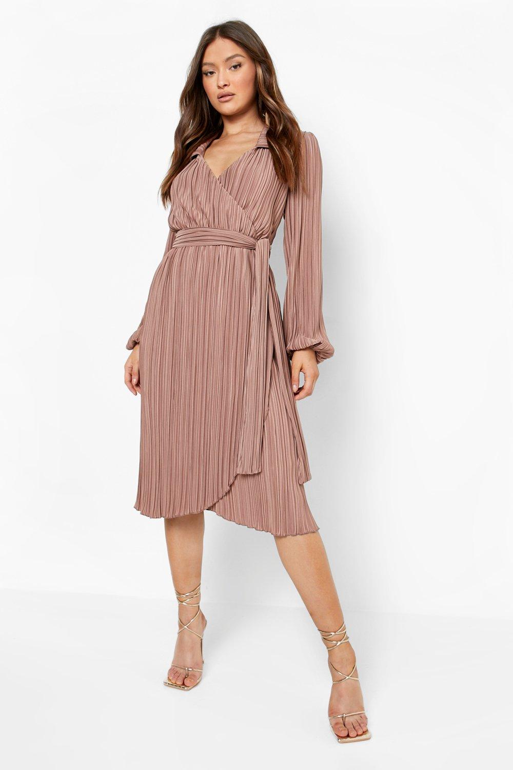Vestido discount camisero plisado