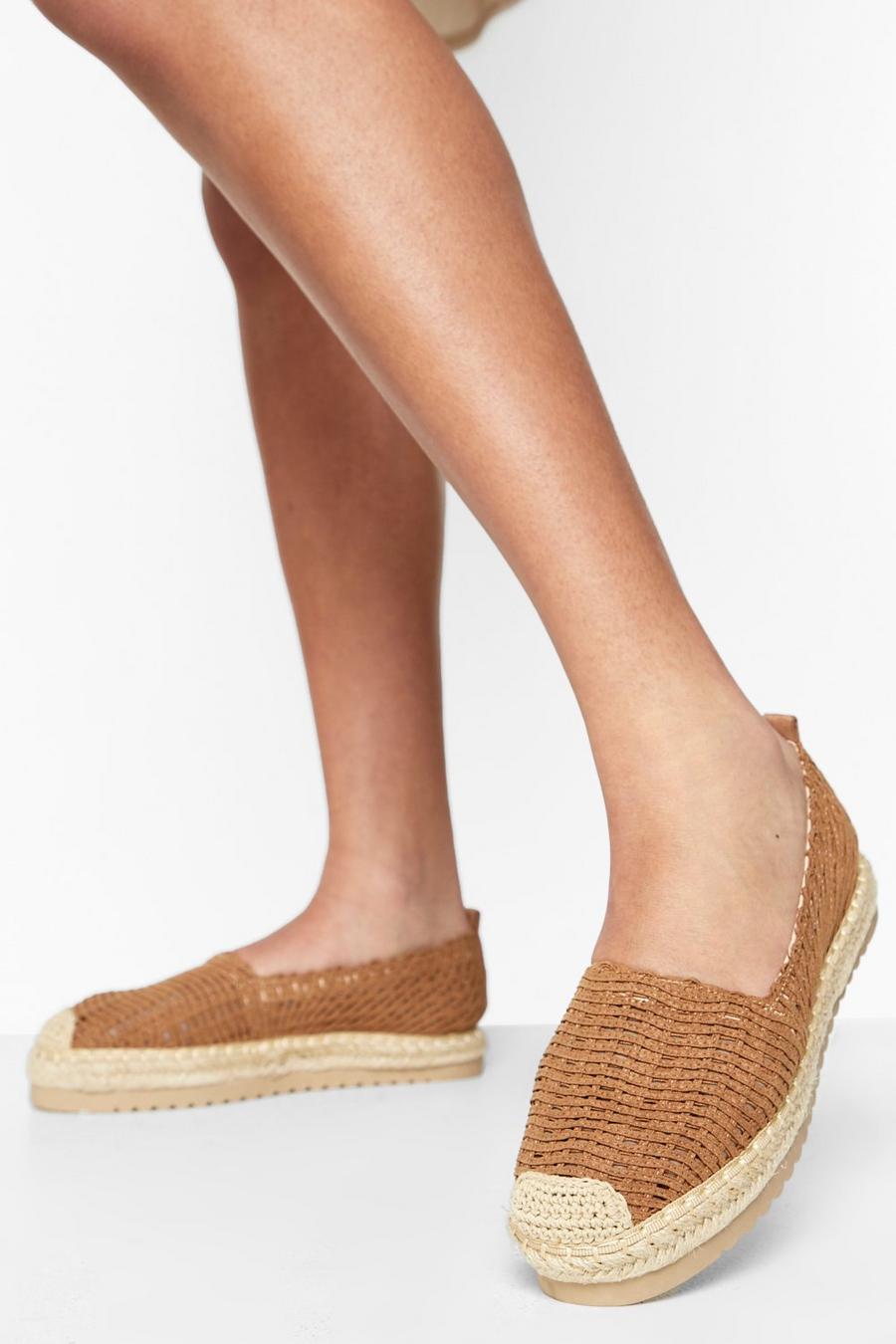 Natural beige Chunky Woven Espadrille image number 1