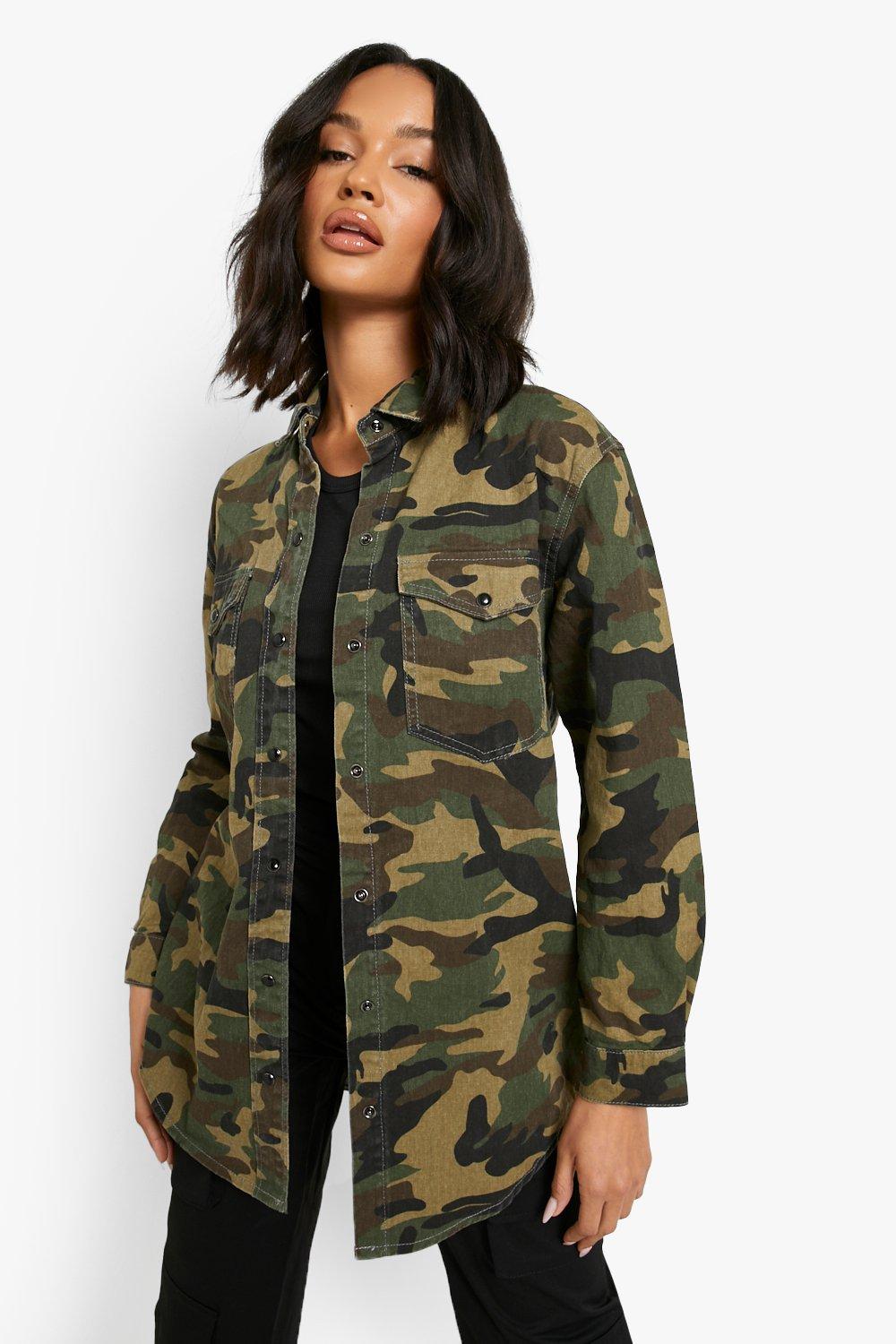 Womens camouflage shirt outlet jacket