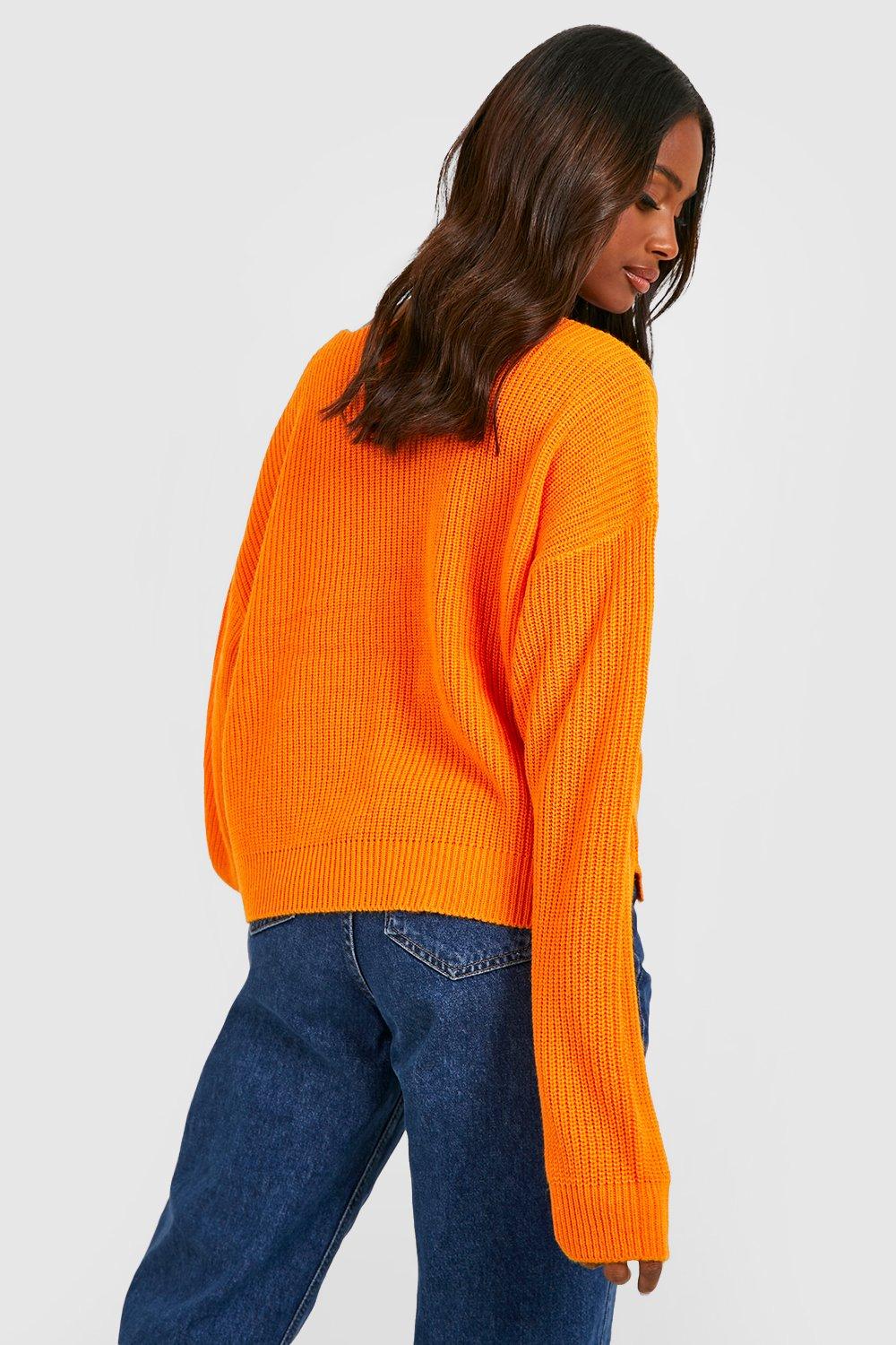 Boohoo orange clearance jumper