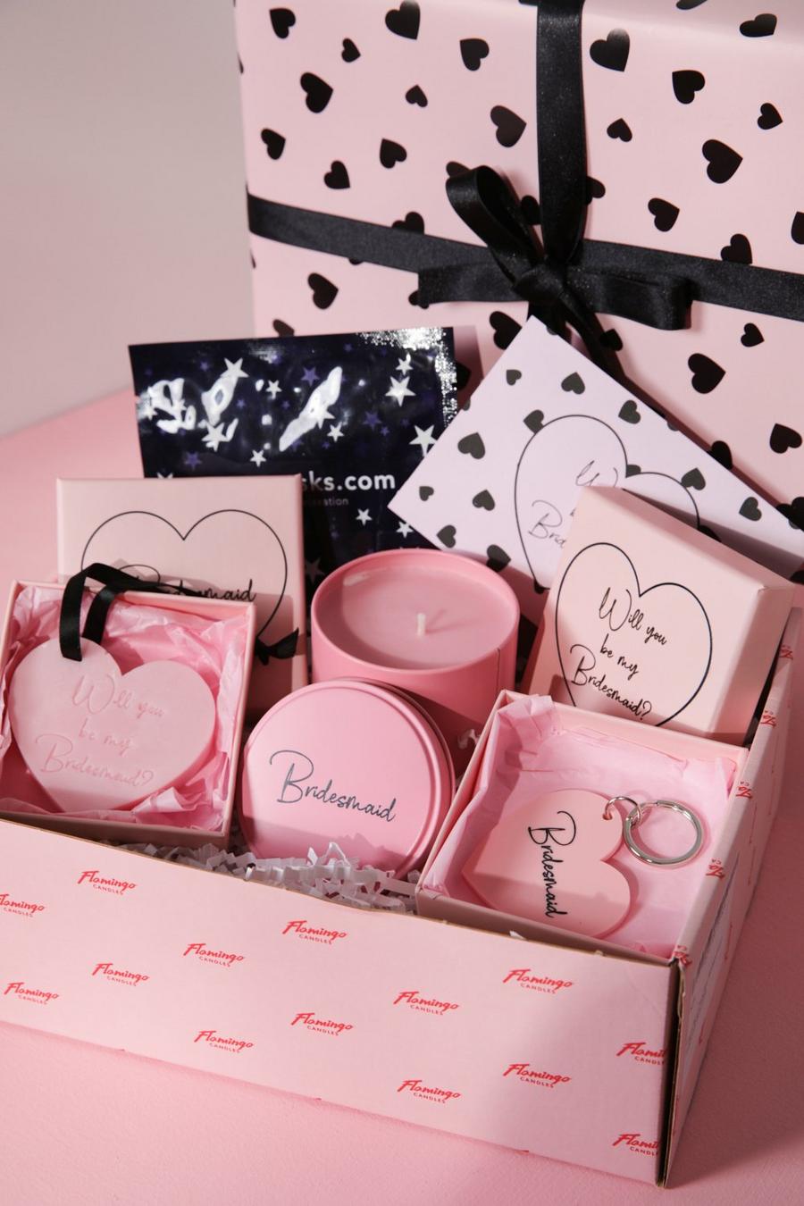 Pink Flamingo Candles Bridesmaid Proposal Box image number 1