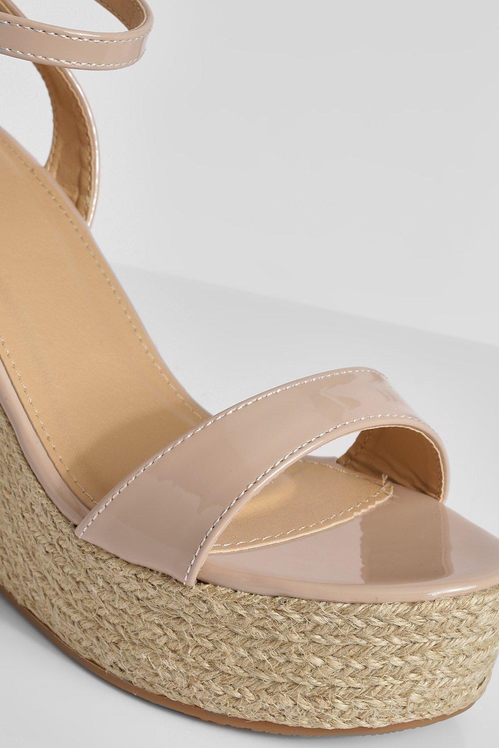 Wide width sale nude wedge