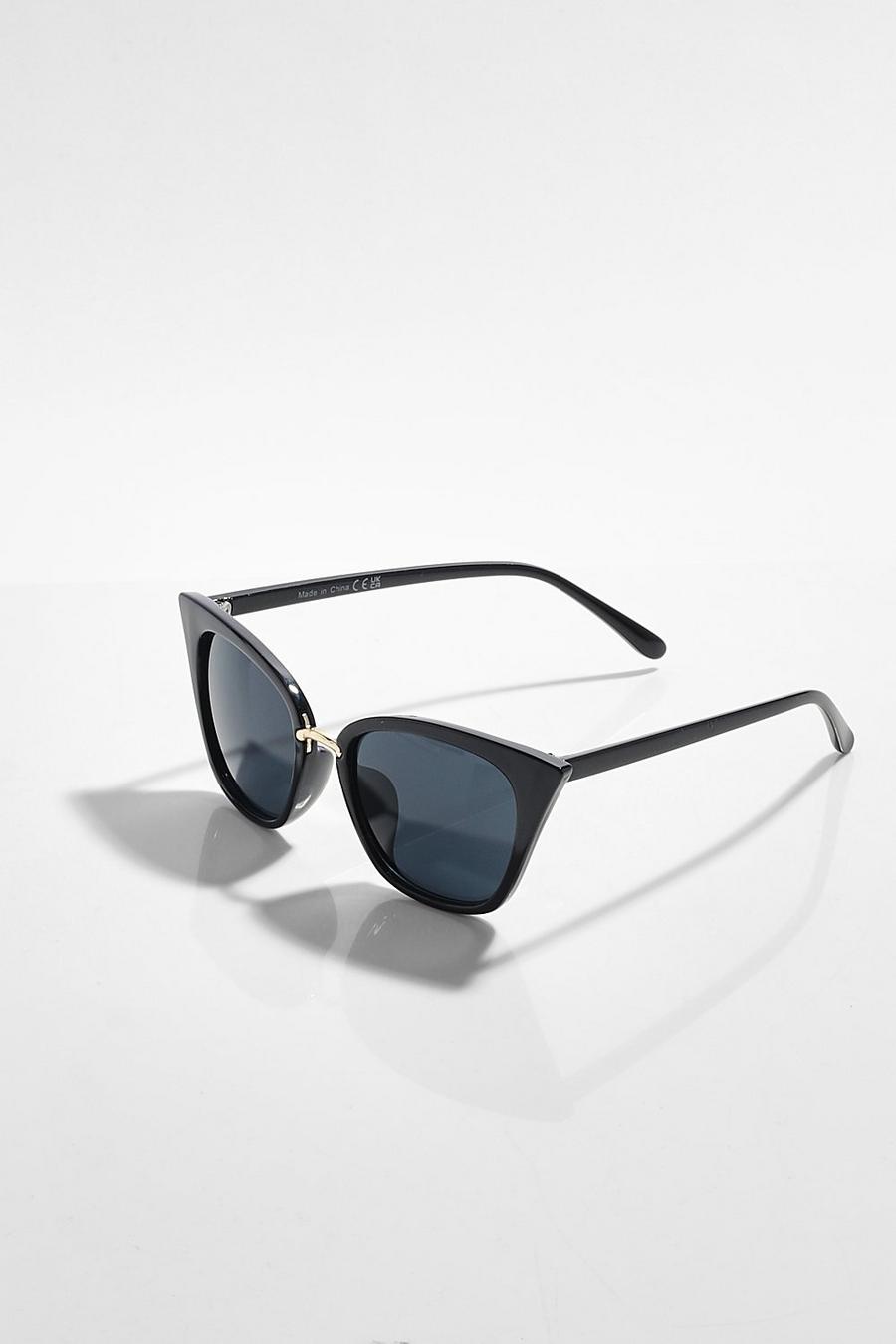 Black svart Square Cat Eye Sunglasses