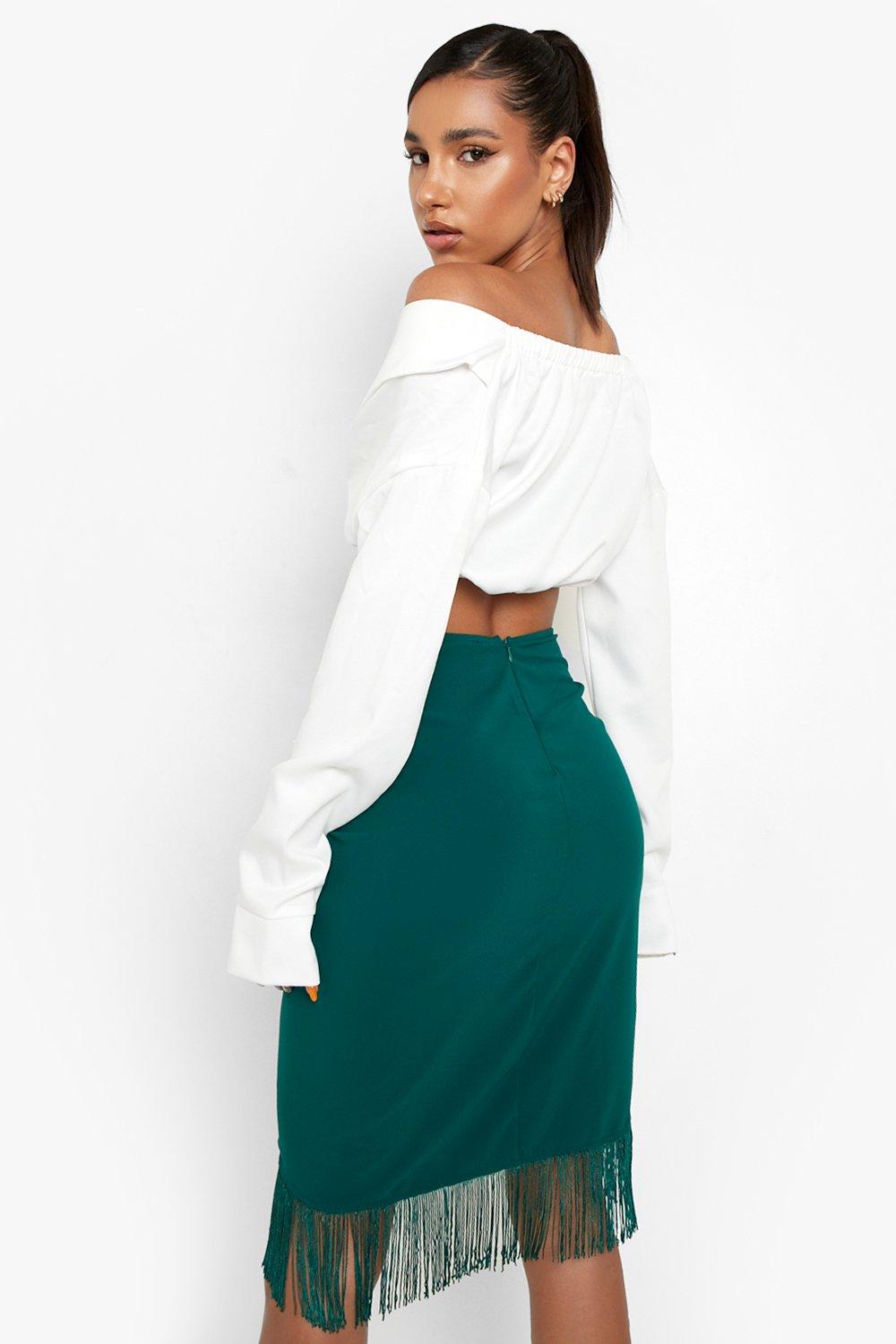 boohoo tassel skirt