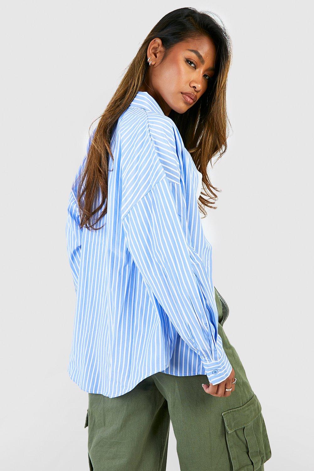 Chemise oversize femme discount bleu