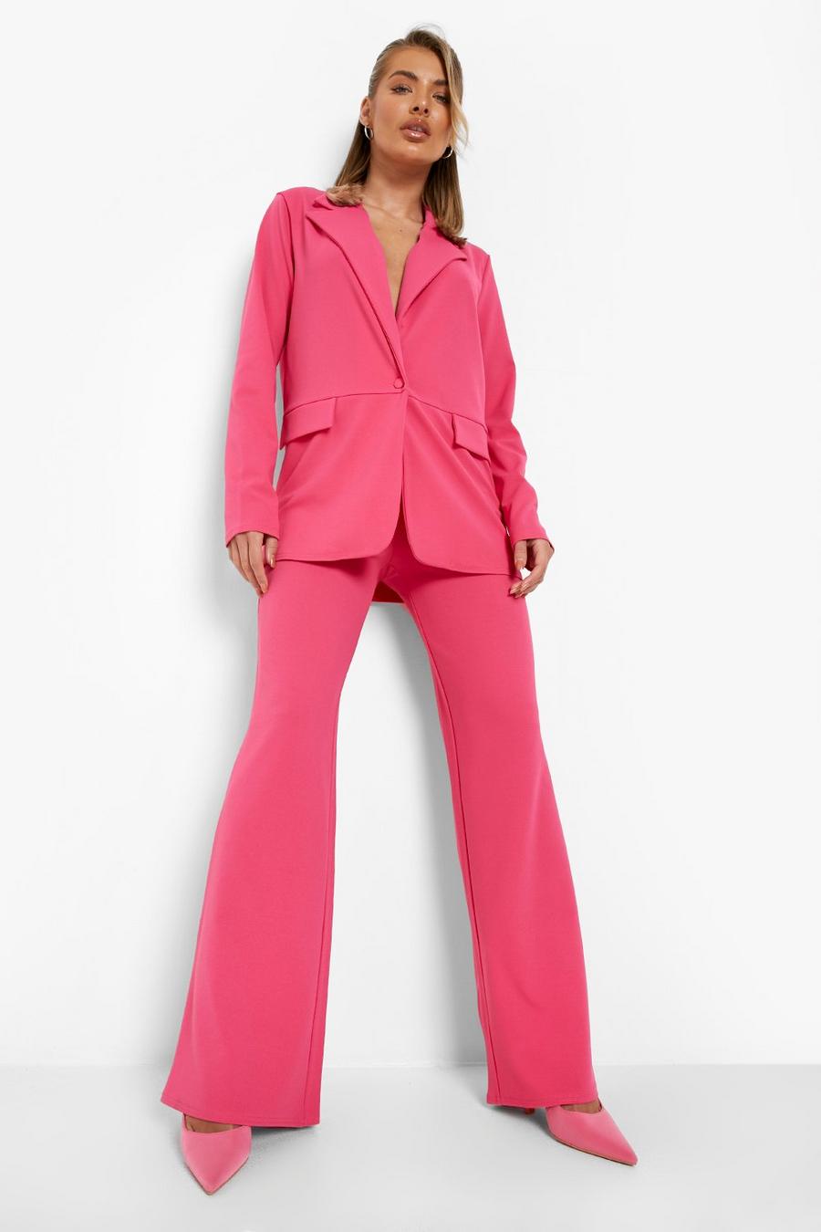 Candy pink rosa Relaxed Fit Blazer & Wide Leg Trouser Suit