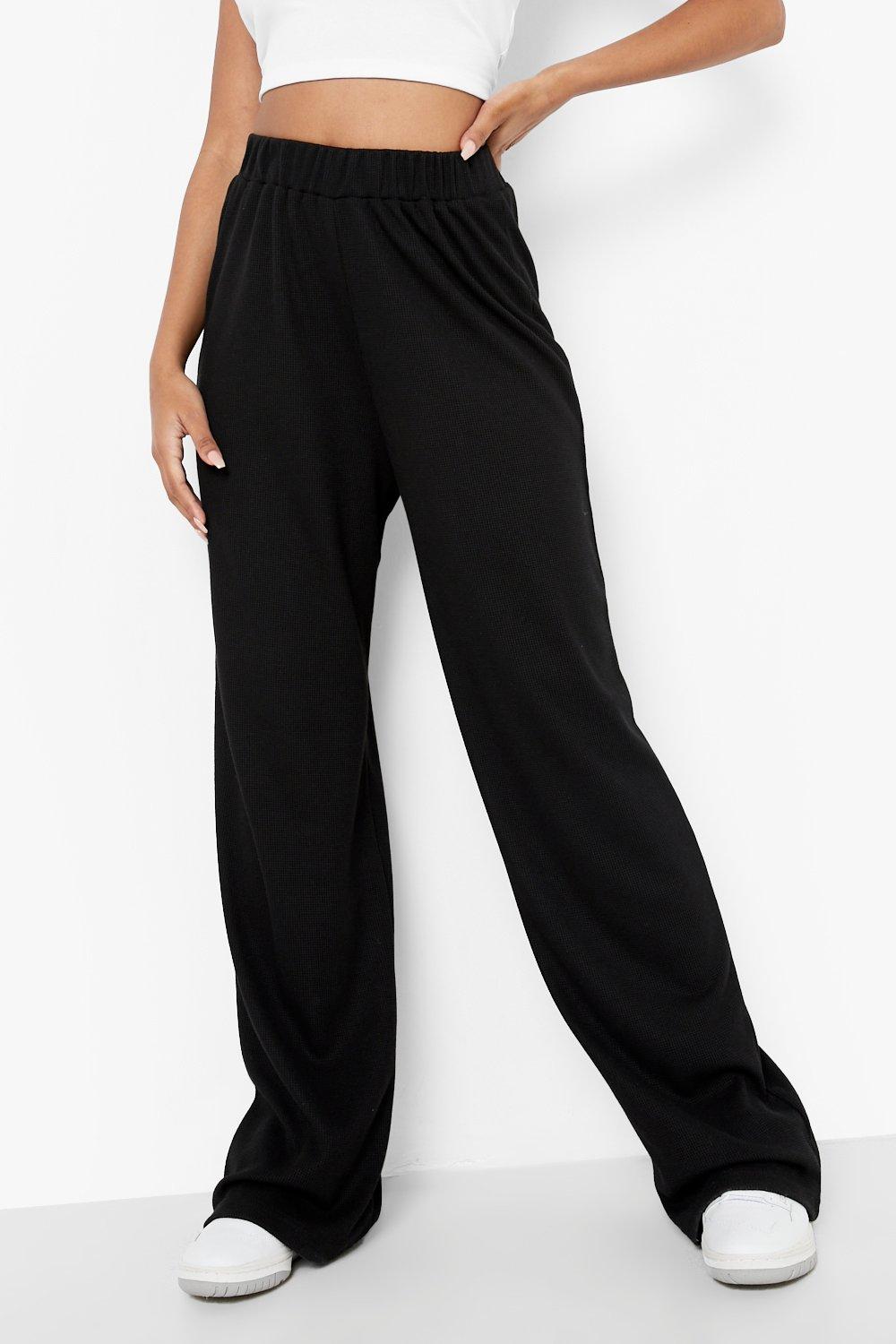 Waffle Wide-Leg Trouser