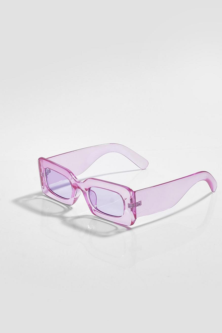 Pale pink Tinted Clear Crystal Frame Sunglasses image number 1