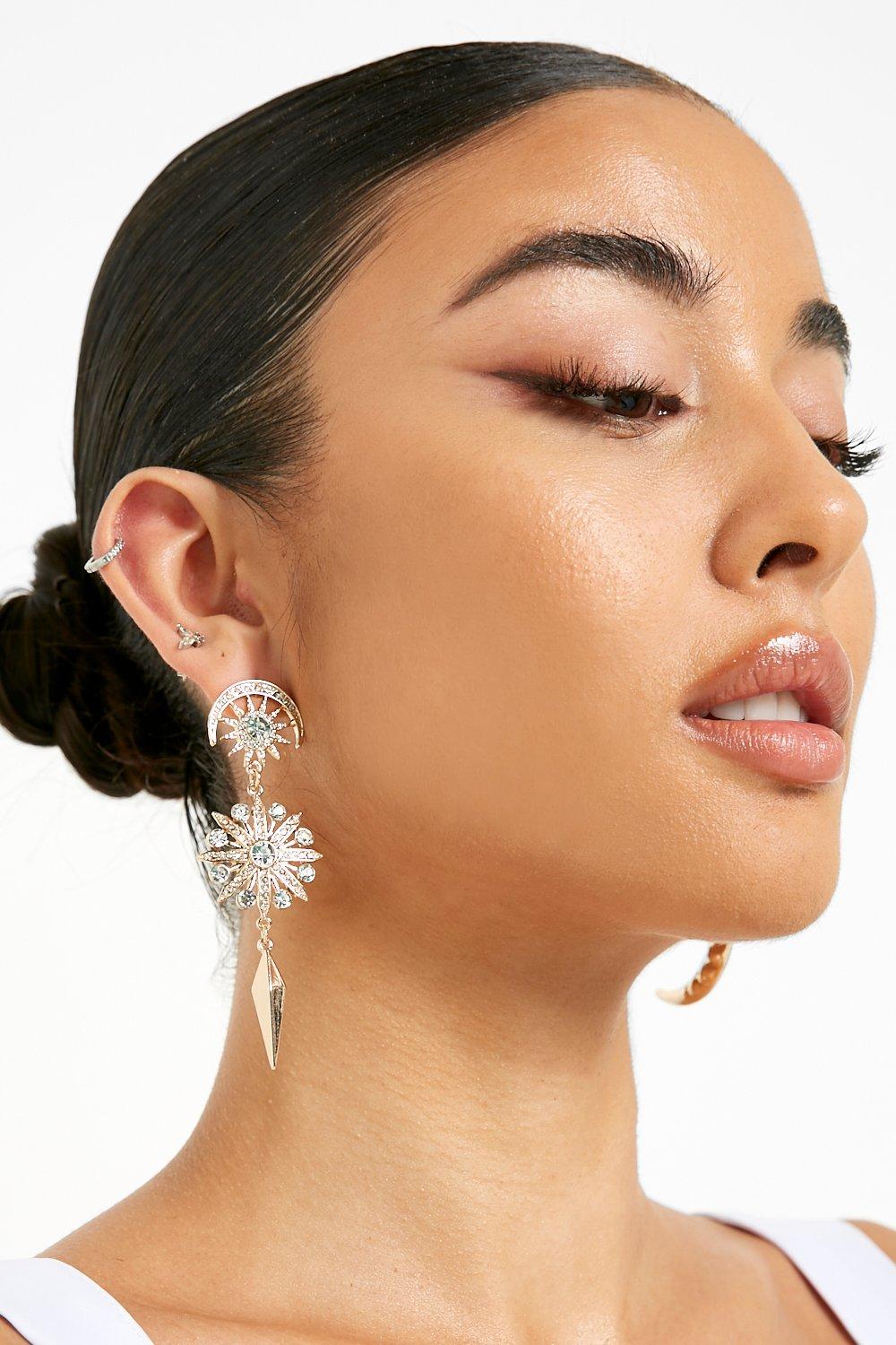 Jeweled deals statement earrings