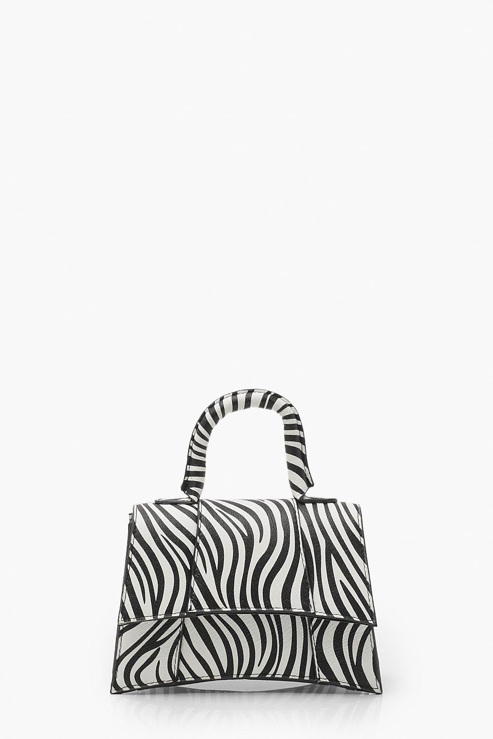 Afgeronde PU Zebraprint Tas
