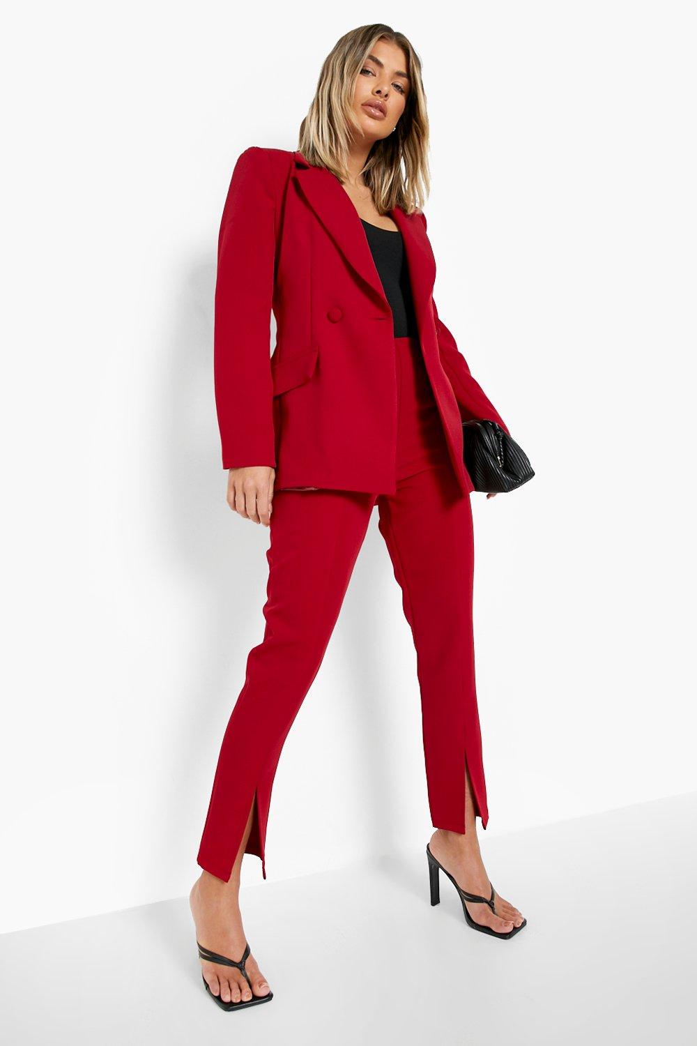 Tailored on sale red blazer