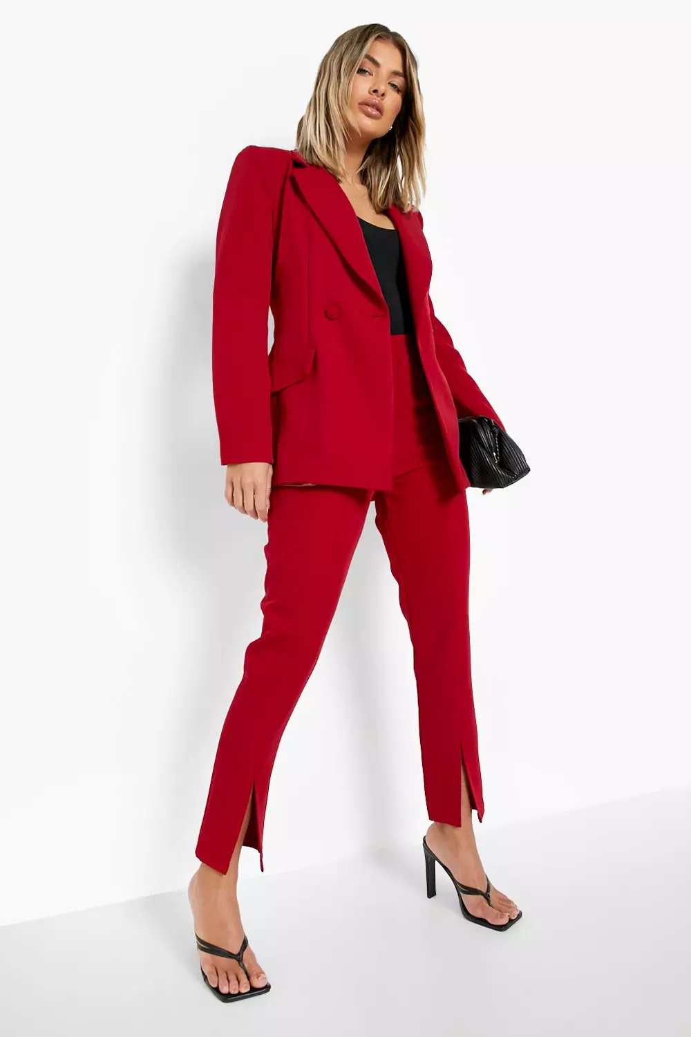 Nude Plunge Tailored Fitted Blazer alternative image