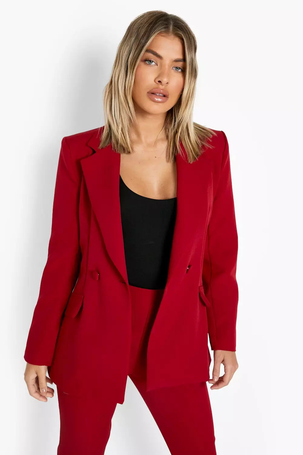 Nude Plunge Tailored Fitted Blazer alternative image