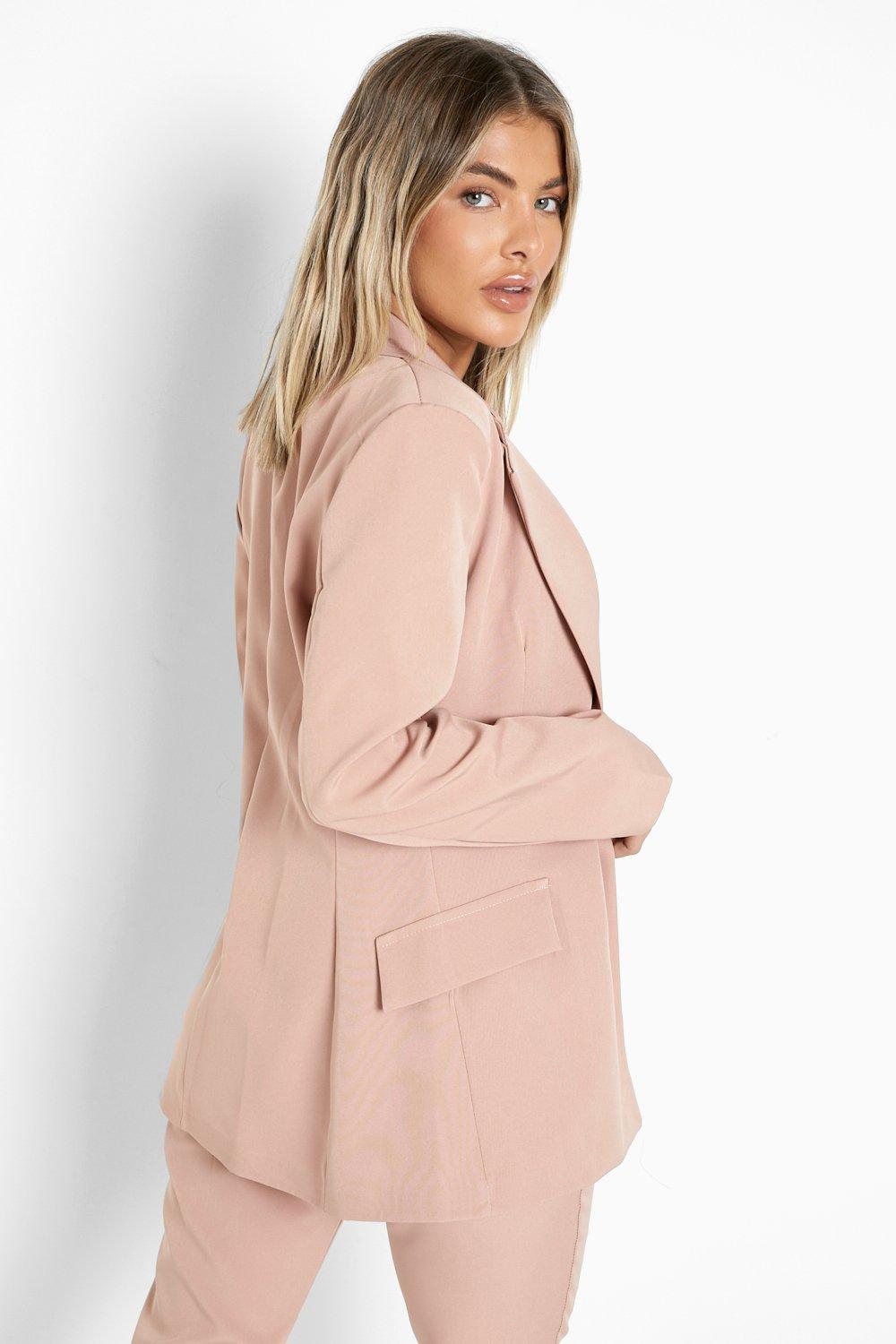 Plunge Tailored Fitted Blazer