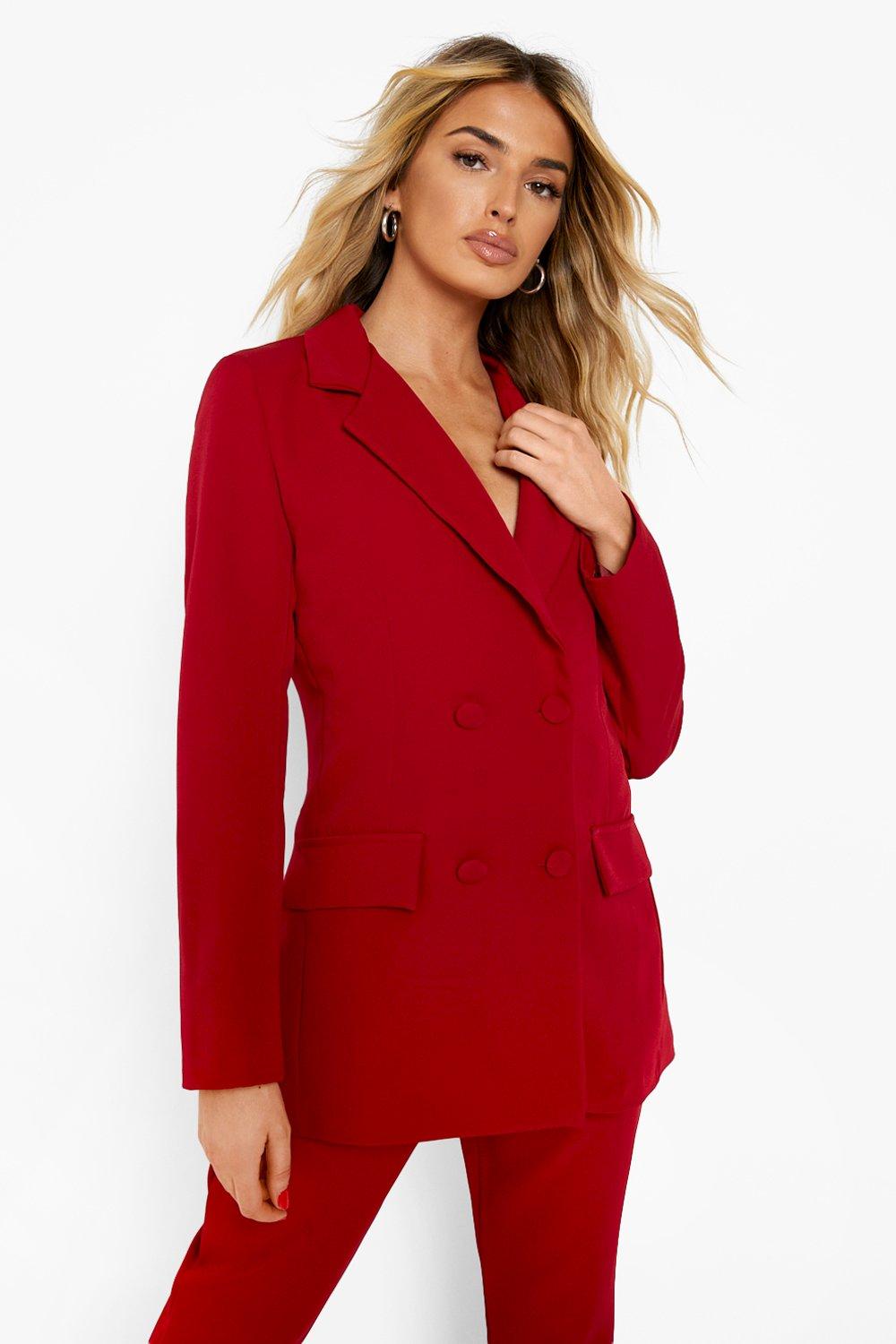 boohoo Women's Double Breasted Tailored Coat