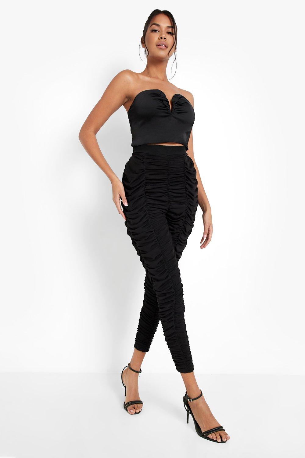 Mesh hot sale trousers boohoo