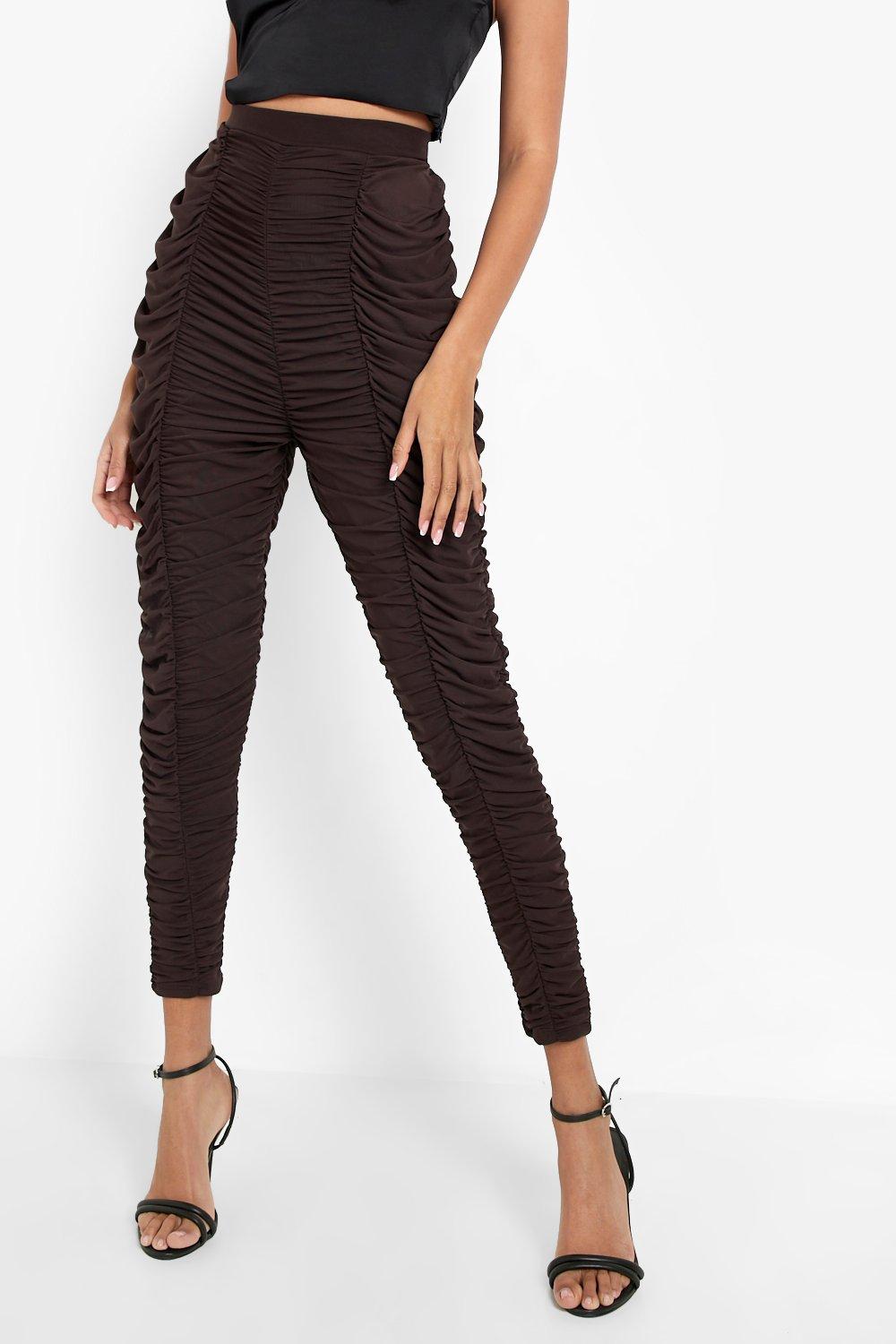 Ruched shop mesh pants