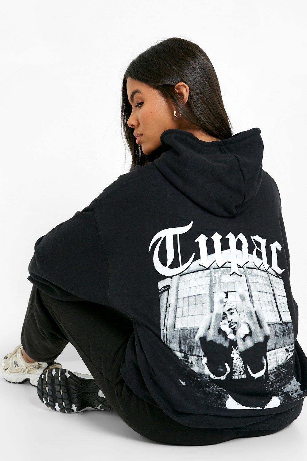 Sudadera con capucha de rapero Tupac 2pac Hip Hop para hombre y mujer,  suéter de gran tamaño, ropa de calle negra, sudadera Vintage para hombre