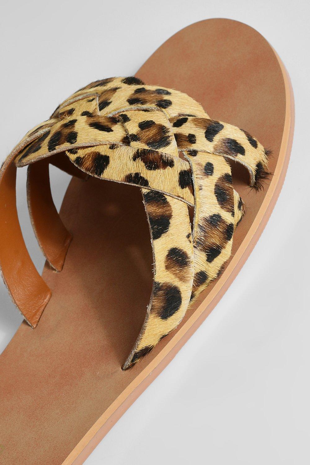 Claquette leopard discount