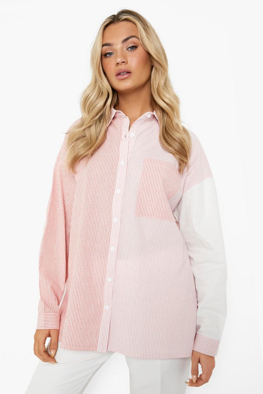 Mix It Up Shirt in Pink Stripe Mix It Up Shirt in Pink Stripe