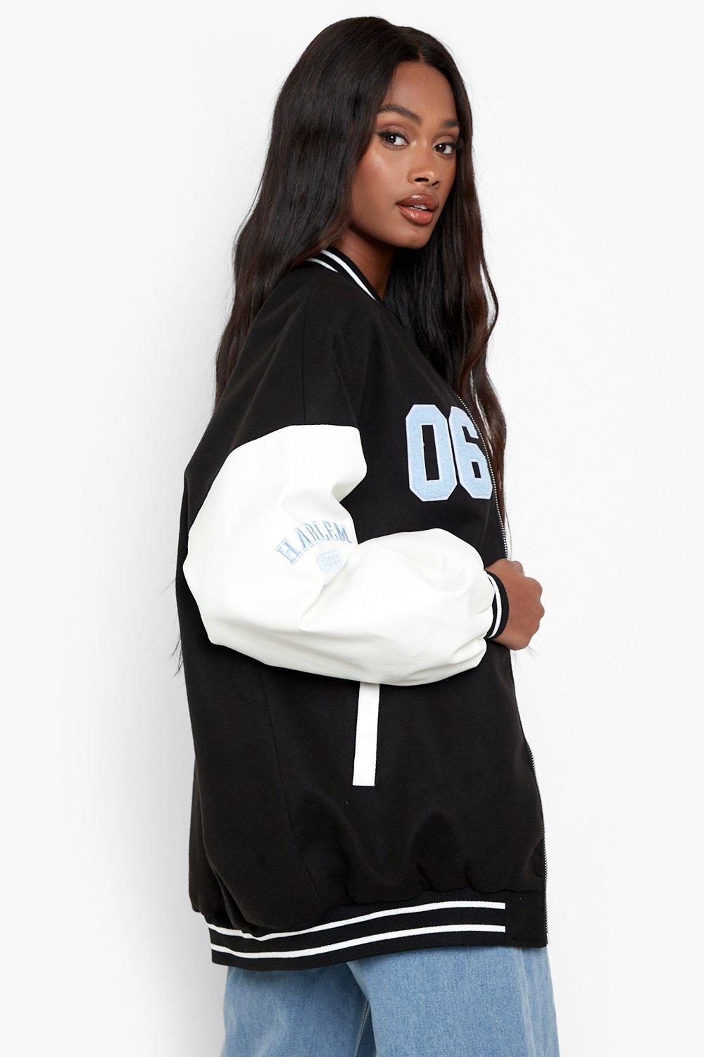 Oversized Varsity Bomber Jacket