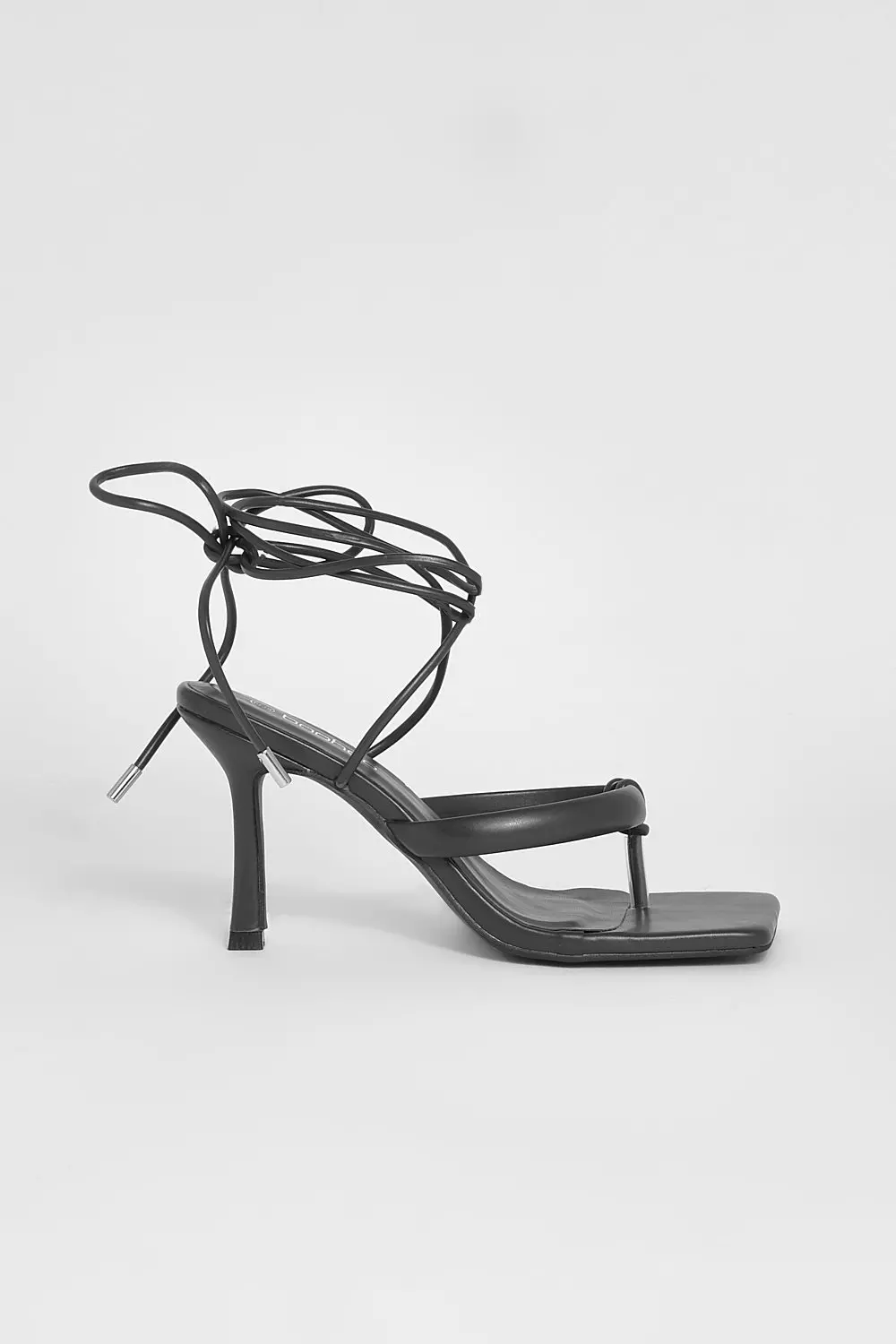 Padded Thong Detail Strappy Heel