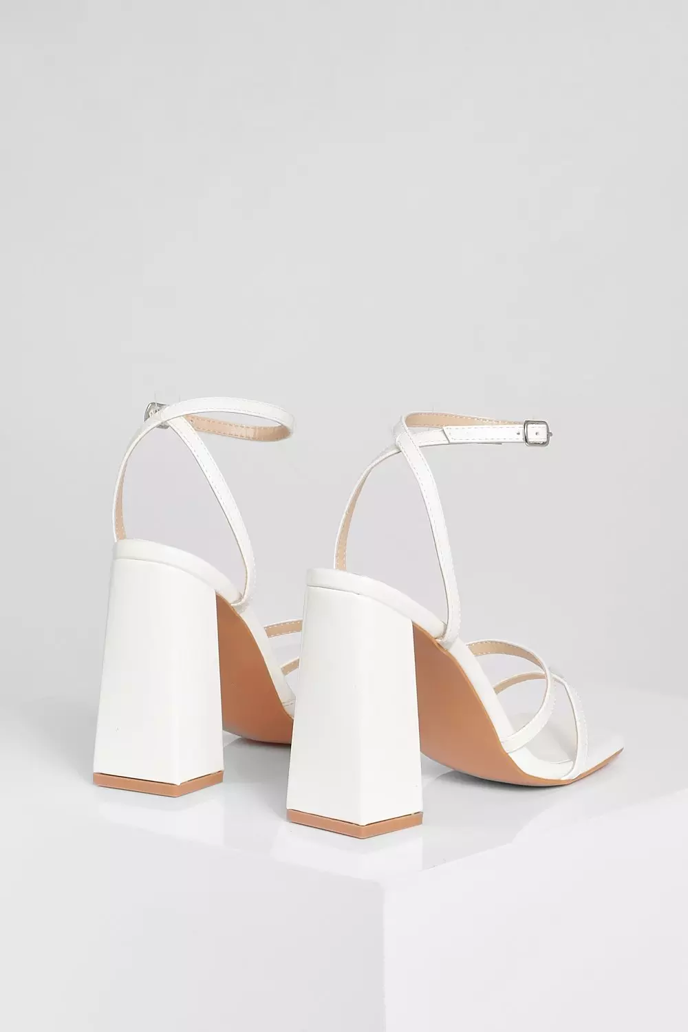 Thin strap block deals heel sandal