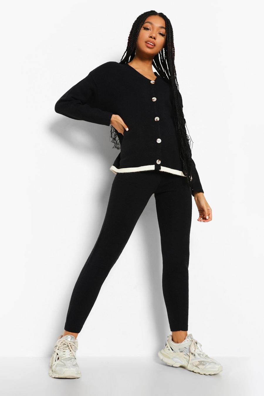 Varsity Knitted Cardigan And Legging Co-ord Set image number 1