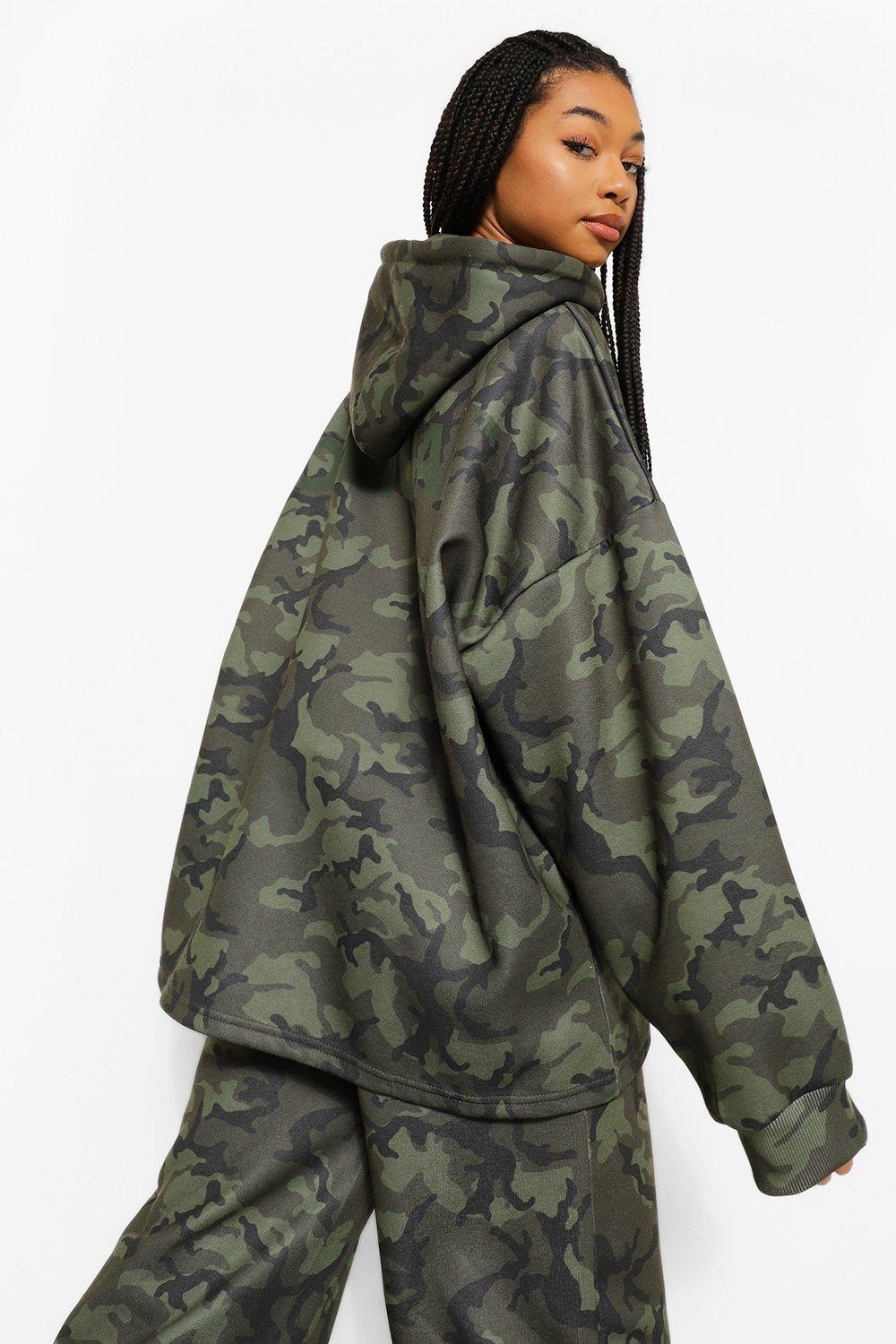 Camo oversized sale hoodie