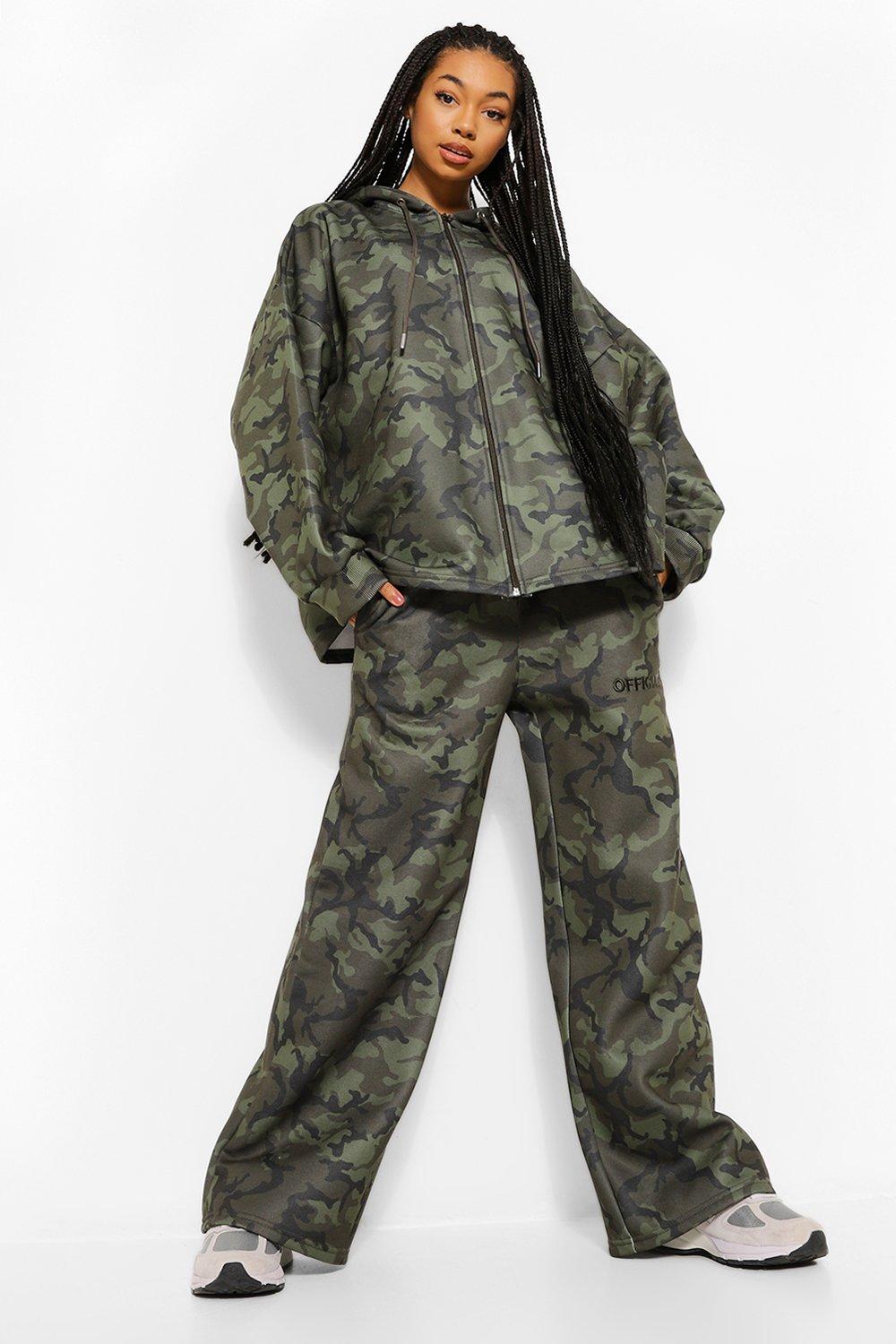 Camouflage zip up hoodie womens sale