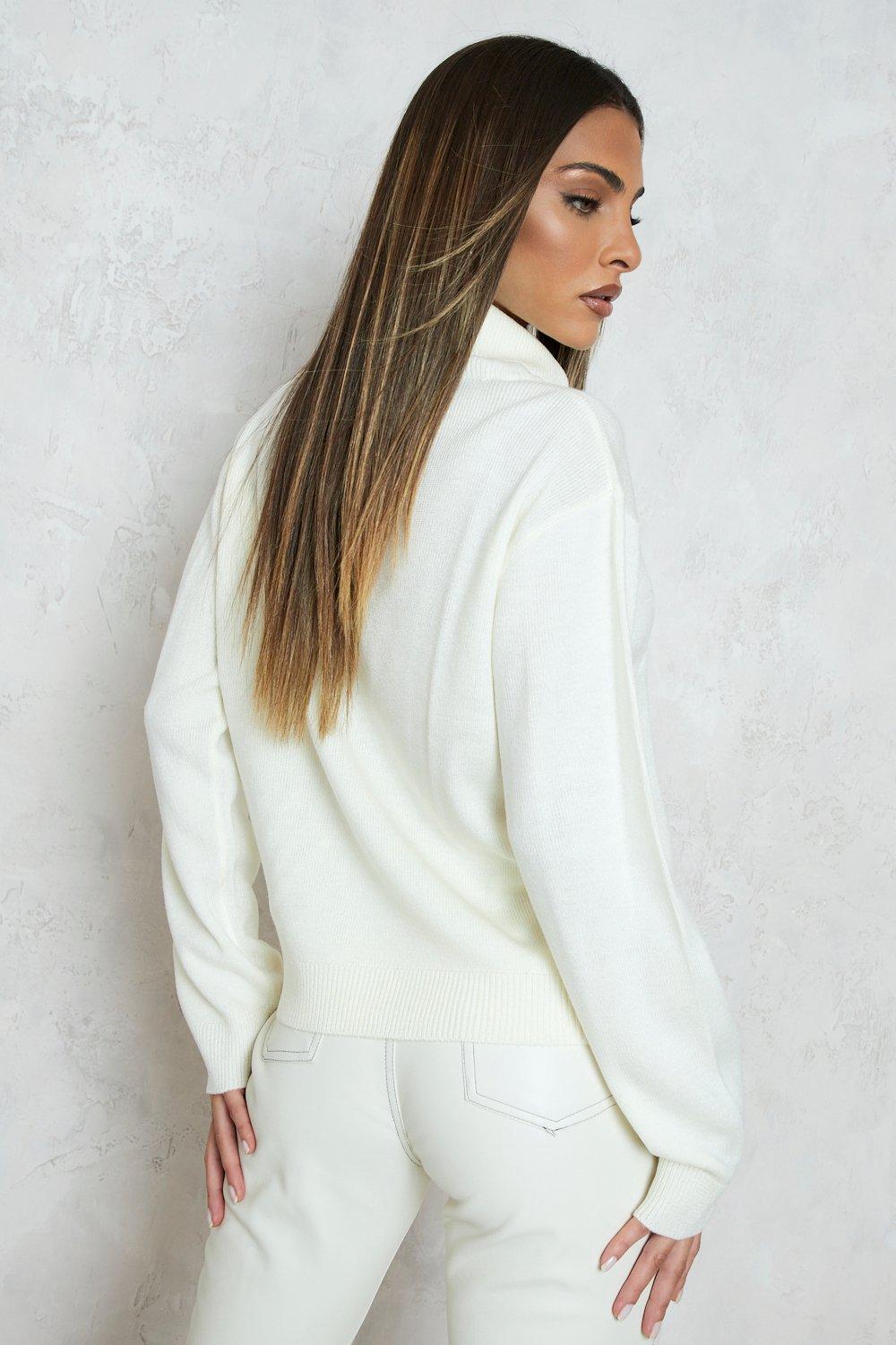 Boohoo white outlet turtleneck