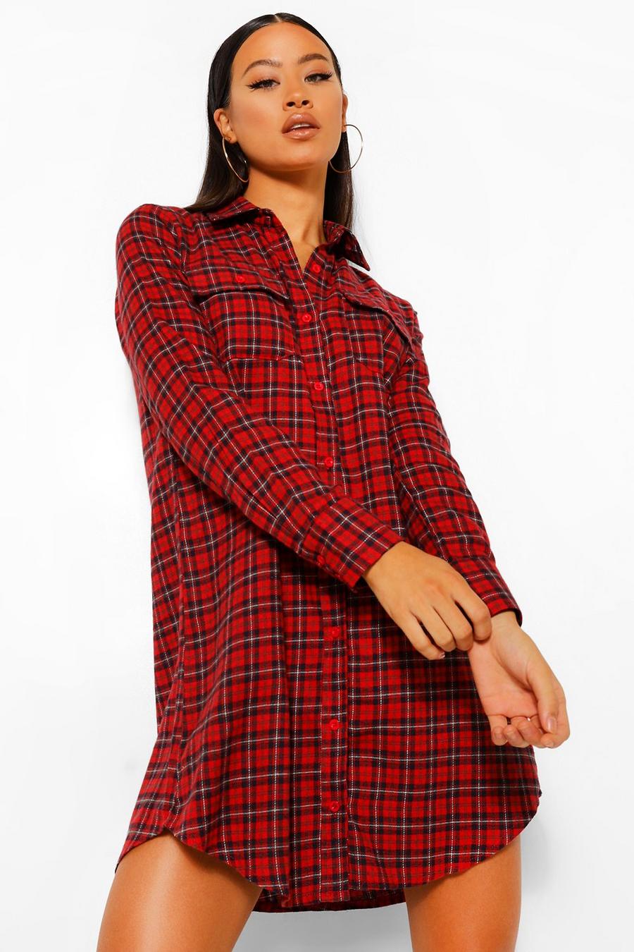 Flannel Shirt Dress image number 1